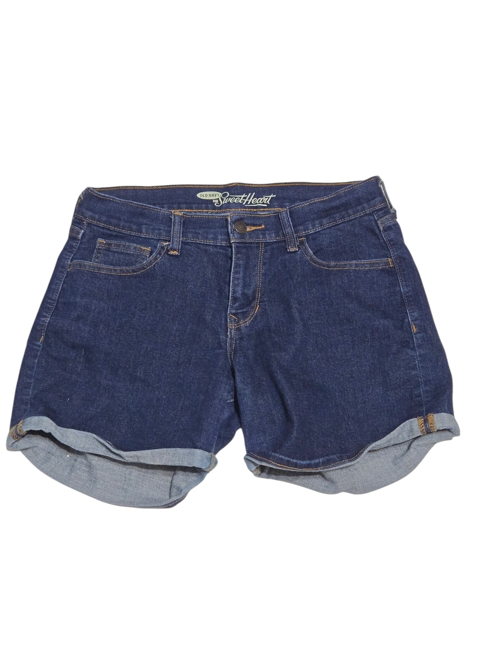 Old Navy Dark Blue Denim Roll-Cuff Women's Shorts Size US 4